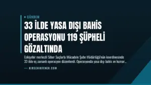 33 İlde Yasa Dışı Bahis Operasyonu 119 Şüpheli Gözaltında