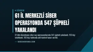 61 İl Merkezli Siber Operasyonda 547 Şüpheli Yakalandı