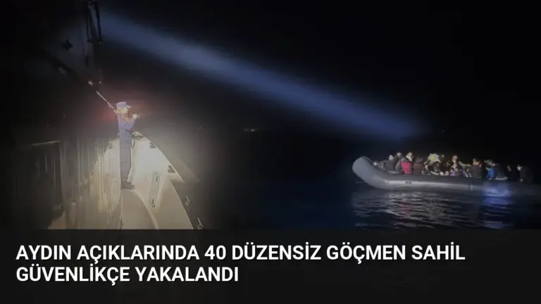 Aydın Açıklarında 40 Düzensiz Göçmen Sahil Güvenlikçe Yakalandı