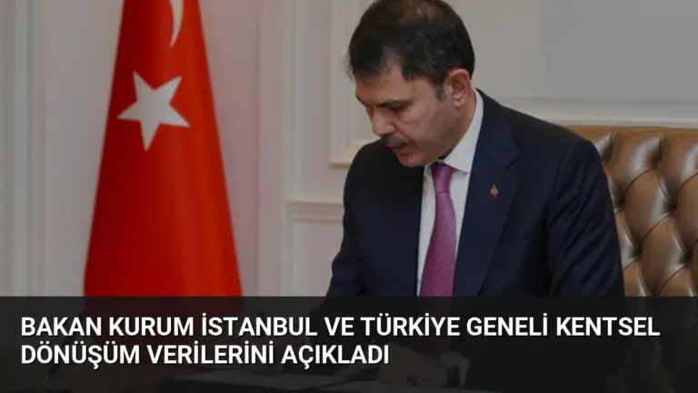 Bakan Kurum İstanbul ve Türkiye Geneli Kentsel Dönüşüm Verilerini Açıkladı