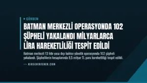 Batman Merkezli Operasyonda 102 Şüpheli Yakalandı Milyarlarca Lira Hareketliliği Tespit Edildi