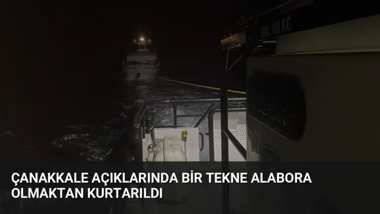 Çanakkale Açıklarında Bir Tekne Alabora Olmaktan Kurtarıldı