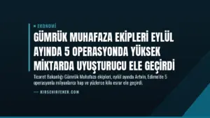 Gümrük Muhafaza Ekipleri Eylül Ayında 5 Operasyonda Yüksek Miktarda Uyuşturucu Ele Geçirdi