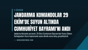 Jandarma Komandolar 29 Ekim'de Suyun Altında Cumhuriyet Bayramı'nı Andı