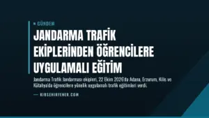 Jandarma Trafik Ekiplerinden Öğrencilere Uygulamalı Eğitim