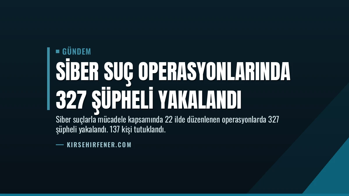 Siber Suç Operasyonlarında 327 Şüpheli Yakalandı