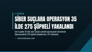 Siber Suçlara Operasyon 35 İlde 275 Şüpheli Yakalandı