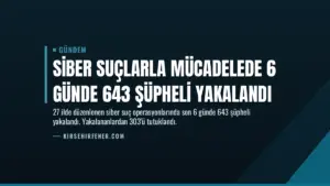 Siber Suçlarla Mücadelede 6 Günde 643 Şüpheli Yakalandı